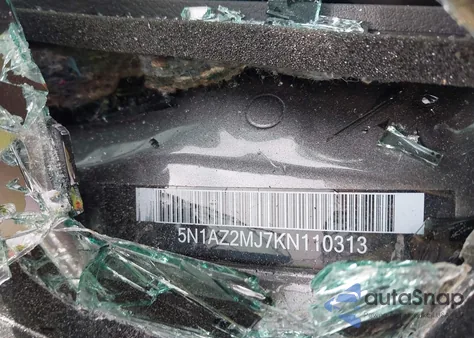 2019 Nissan Murano Sv z USA, uszkodzony, nr VIN 5N1AZ2MJ7KN110313